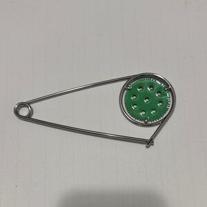 Loewe Emerald and Metallic Brooch